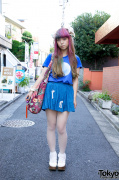 Pink-Purple Haired Harajuku Girl’s Keisuke Kanda Top & Rocking Horse Shoes