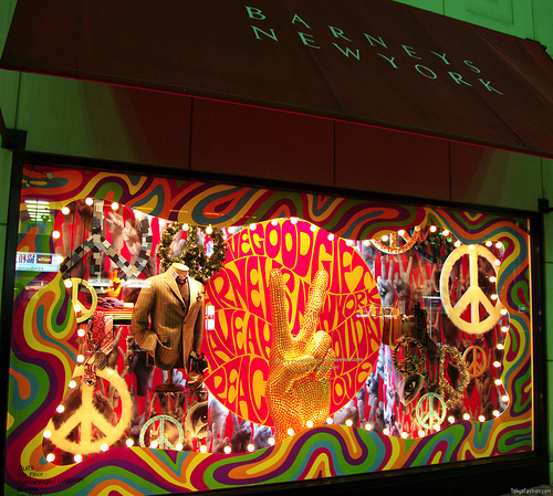 Barneys New York Shinjuku Peace Sign Display