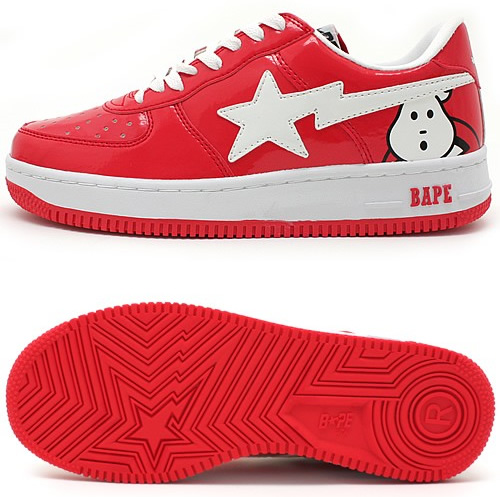 Red Bathing Ape Ghostbusters Sneakers