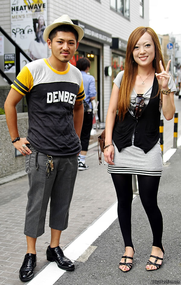 Striped Skirt and Vest in Harajuku