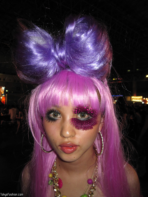 lady gaga hair bow poker face. Purple Japanese Lady Gaga