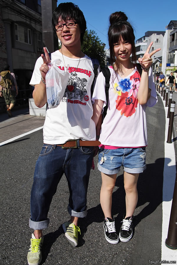 man wearing girl jeans