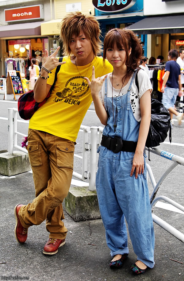 Wide Belt Over Cute Baggy Denim Overalls