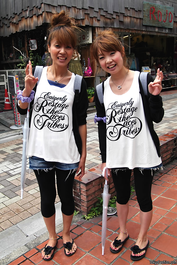 Pair Look Japanese Girls in Harajuku