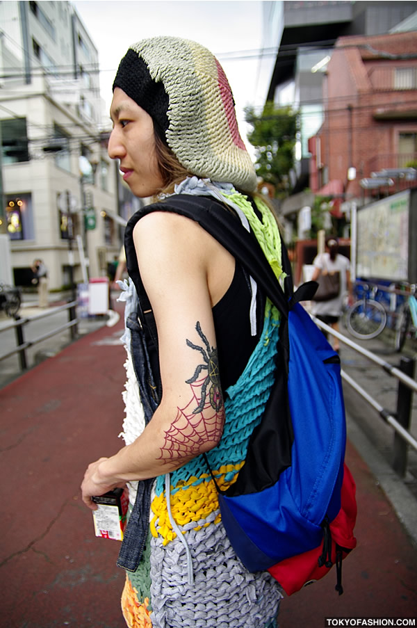 Japanese Spiderweb Tattoo. Click either photo to enlarge it.