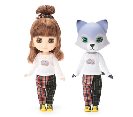 Cat Head & Girl Doll