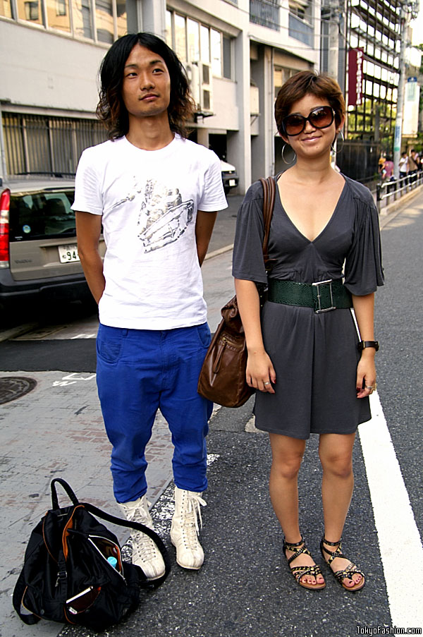 Blue Pants & Big Sunglasses in Shibuya