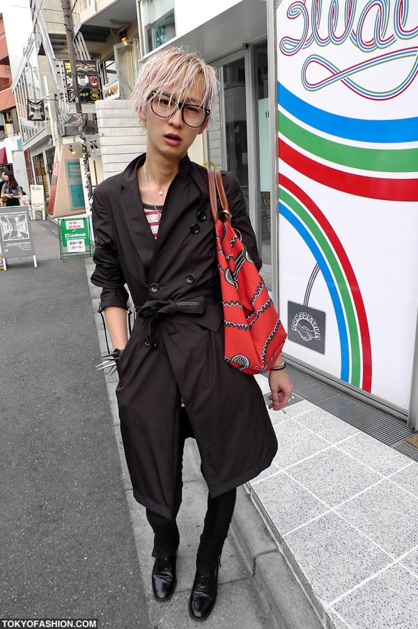 Harajuku Guy With Longchamp x Jeremy Scott Bag