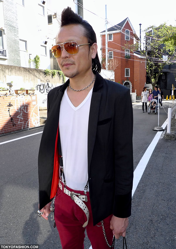 Pompadour Hairstyle & Red Pants in Harajuku – Tokyo Fashion