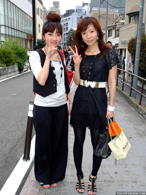 Black Lace Dress in Harajuku