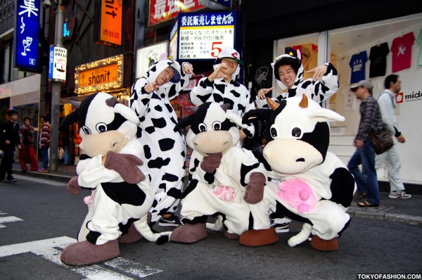 Cows on Center Street in Shibuya