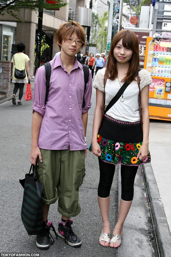 Flower Skirt vs Rolled Up Pant Legs