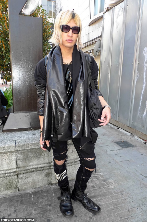 Spiked Boots & All Black Fashion in Tokyo