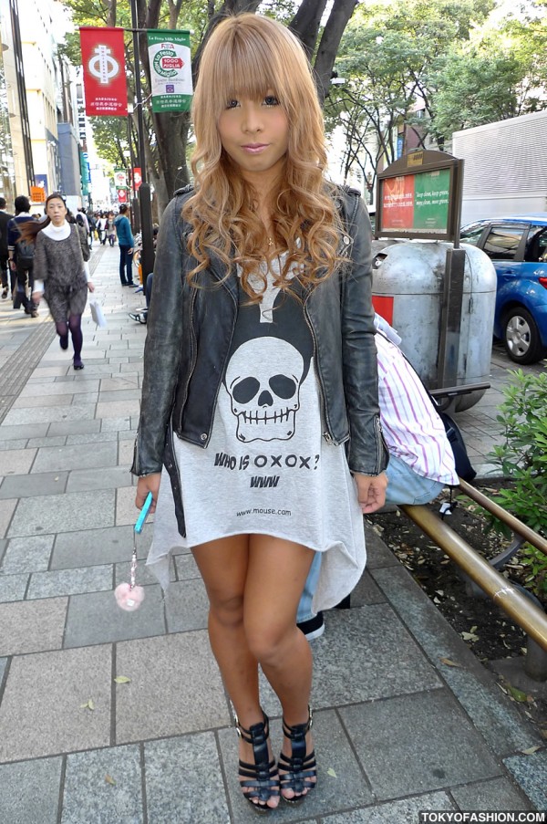 Skull With Mouse Ears Dress in Harajuku