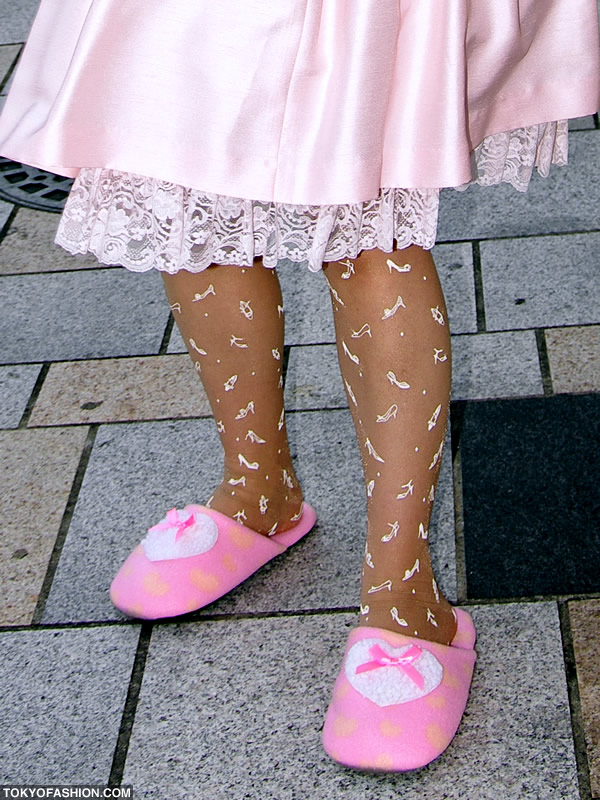Pink Lolita Slippers