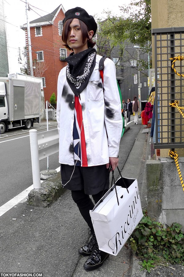 Beret and Bandana Fashion in Harajuku