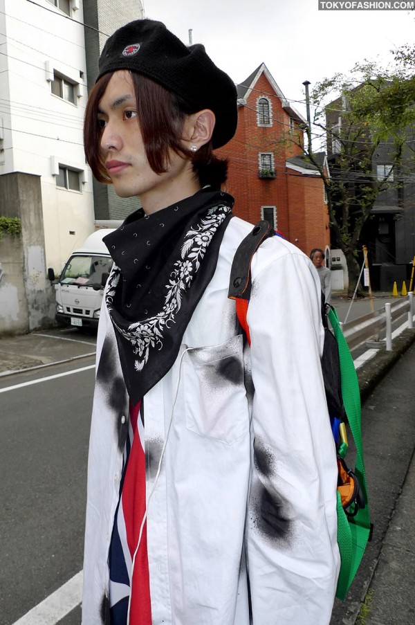 Beret and Bandana Fashion in Harajuku