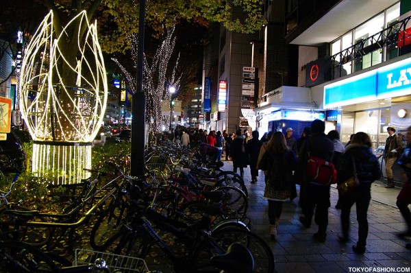 Bicycles on Omotesando Street