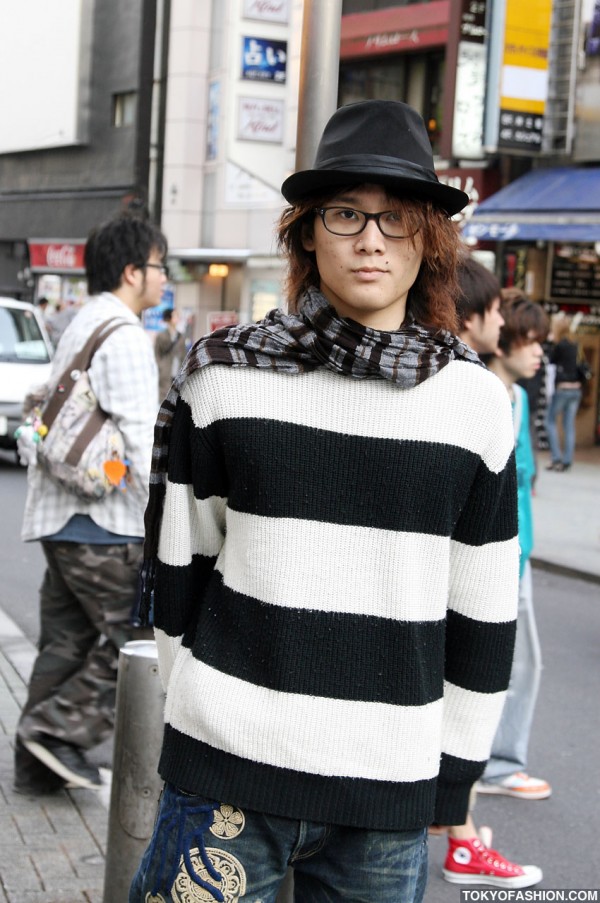 White Striped Knit Sweater