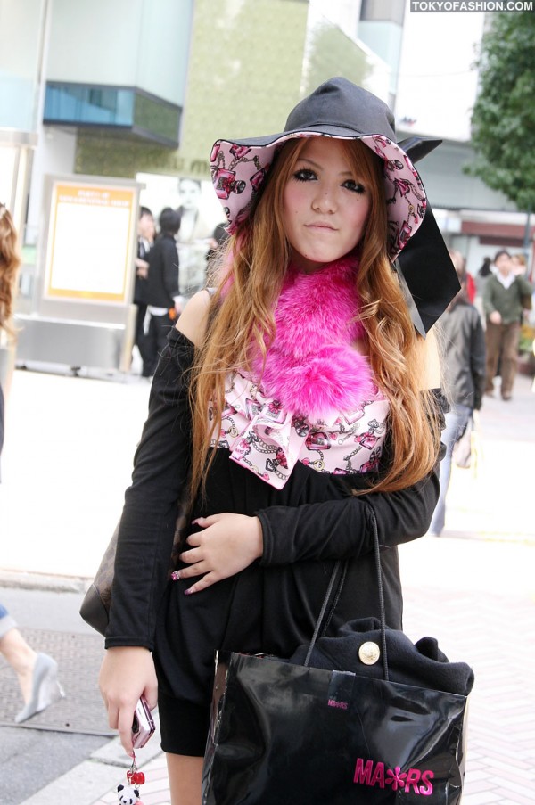 Japanese Girl in Pink Shawl