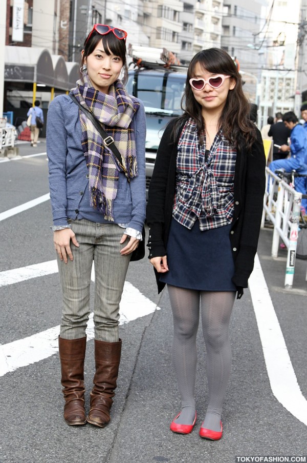 Japanese Girls in Cute Heart-Shaped Sunglasses