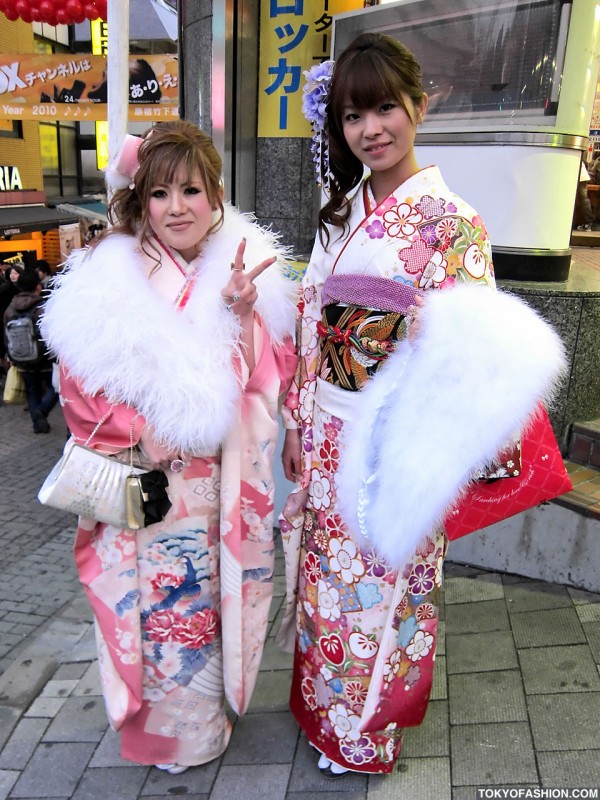 Two Pretty Girls on Coming of Age Day