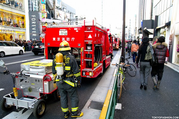 Japanese Firemen at G2? Resale Shop in Harajuku