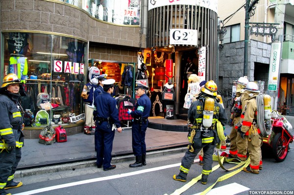 Japanese Firemen and Police