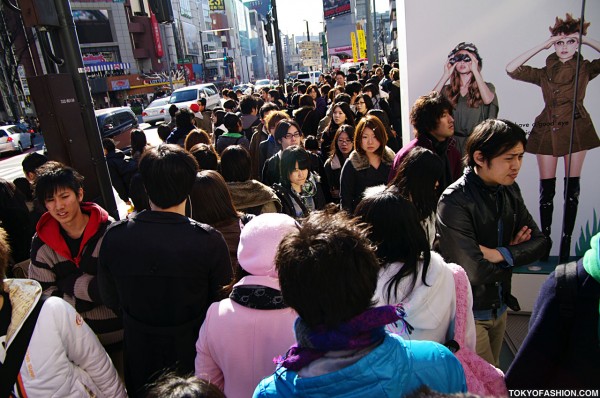 Crowds Outside of LaForet