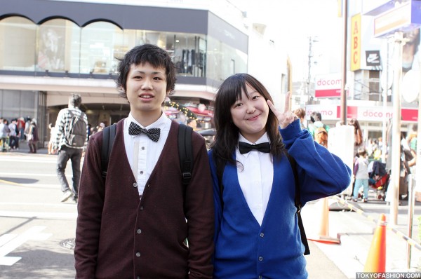 Matching Bow Ties in Harajuku