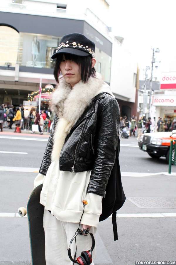 Japanese Guy in Fur & Hat