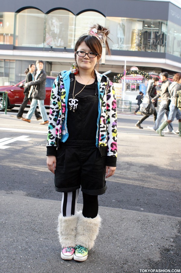 Hysteric Glamour x Furry Leg Warmers in Harajuku