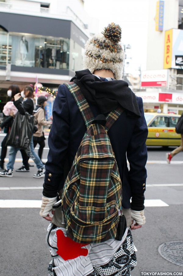 Plaid Backpack in Harajuku