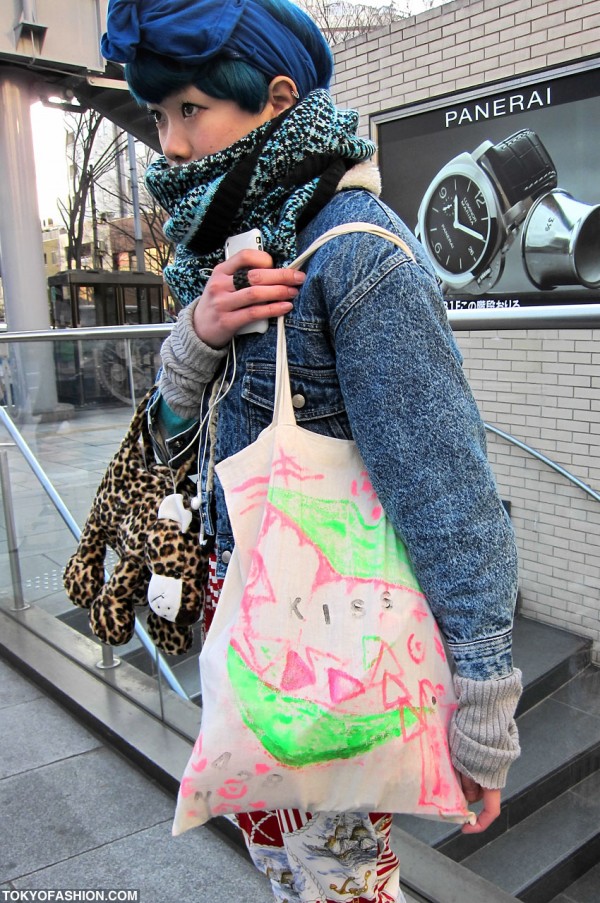 Hand Painted Handbag in Harajuku