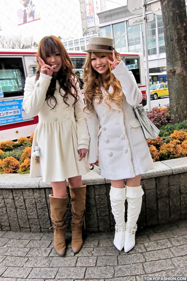 Shibuya Girls in Knee High Boots + Phone Charms