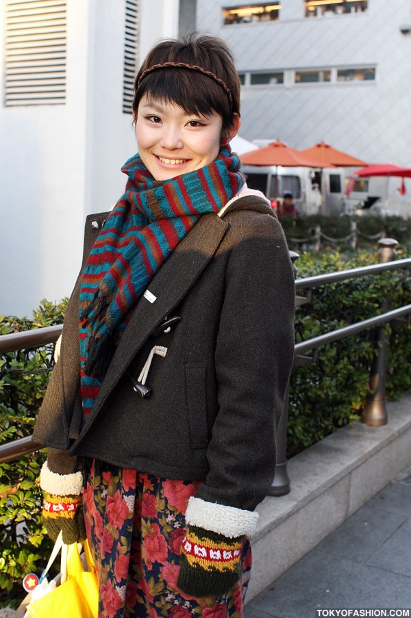 Wool Duffle Coat & Big Smile