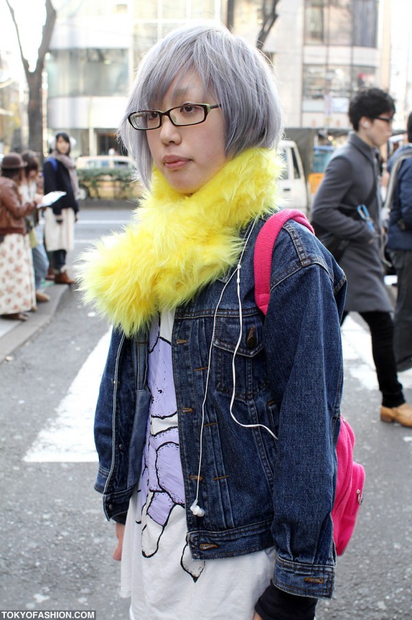 Silver Hair & Denim Jacket in Tokyo