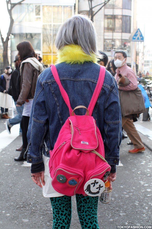 Pink Backpack & Hysteric Glamour Pins