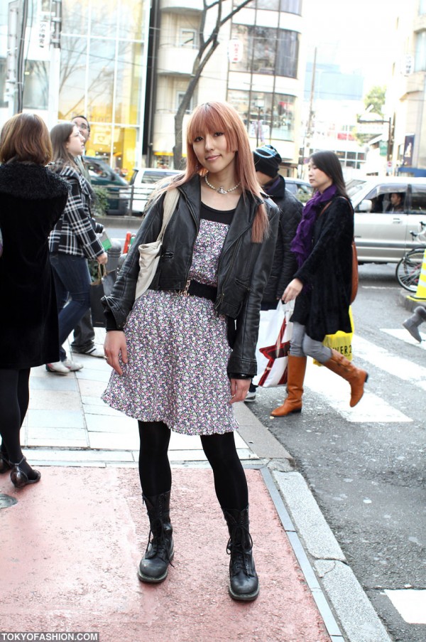 Japanese Girl in WEGO Dress & Jacket in Harajuku