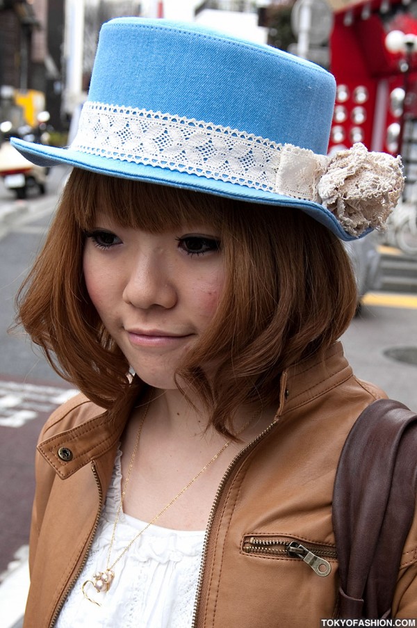 Japanese Girl in Boater Hat