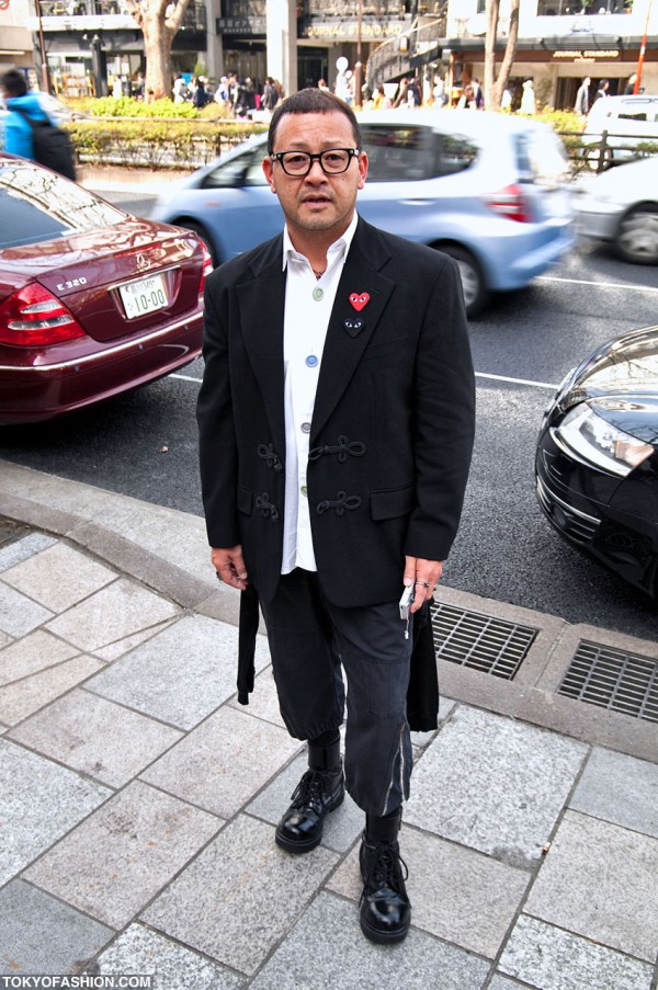 Guy in Comme Des Garcons Jacket in Tokyo