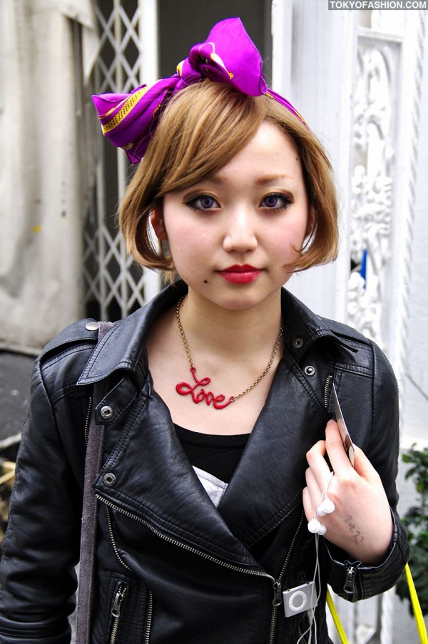 Japanese Girl Wearing a Love Necklace
