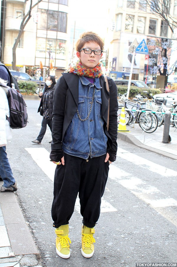 Raf Simons Sneakers & Yohji Jacket in Harajuku