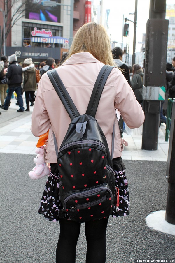 Red Hearts Backpack in Harajuku