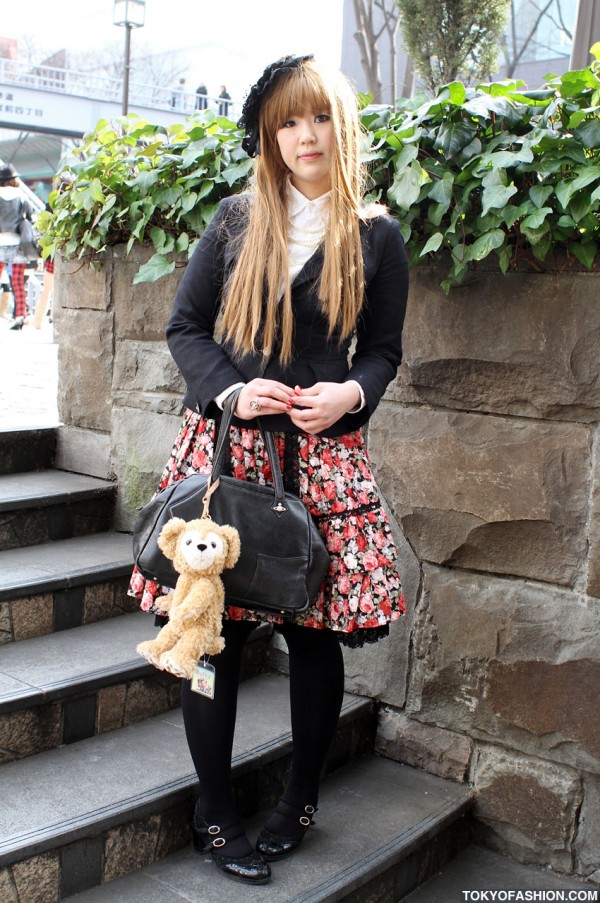 Japanese Girl in Lace Headpiece, Vivienne Westwood & Baby The Stars Shine Bright in Harajuku