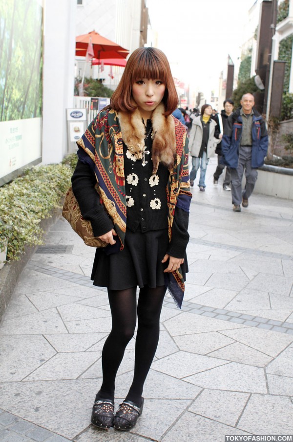 Japanese Girl in Vintage / Dolly-kei Style in Harajuku
