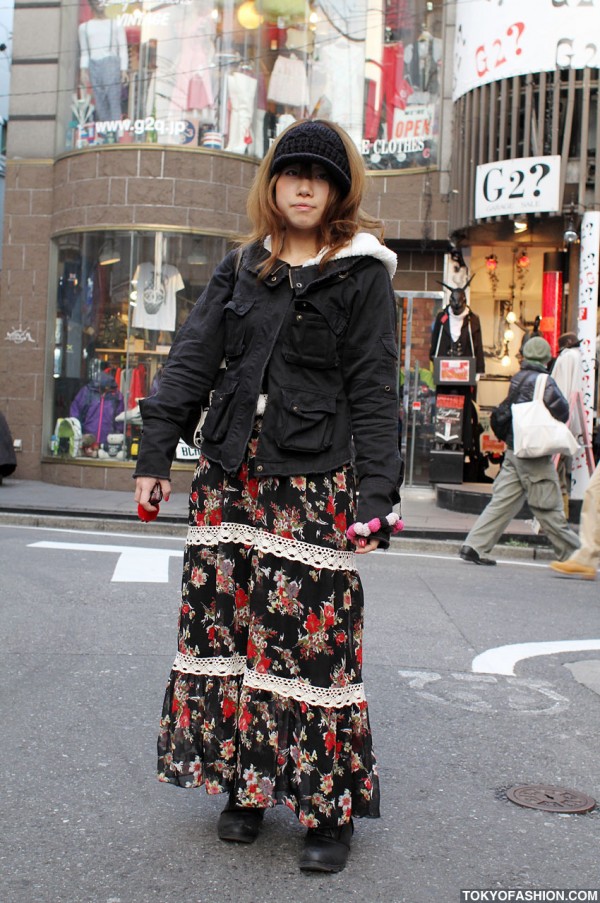 Liz Lisa & Long Flowery Dress in Harajuku