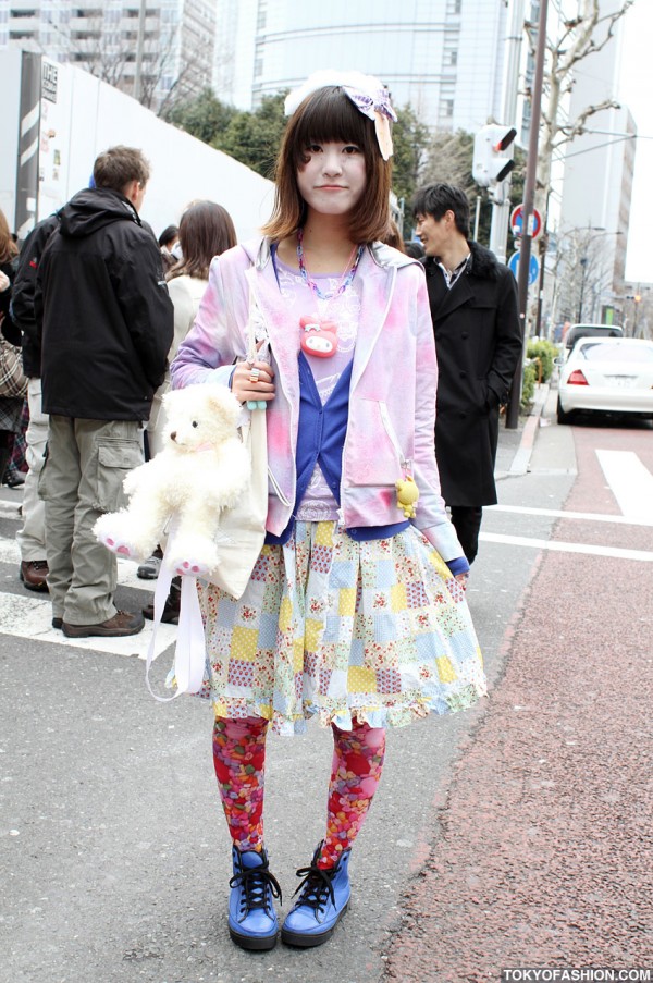 Japanese Girl With Teddy Bear