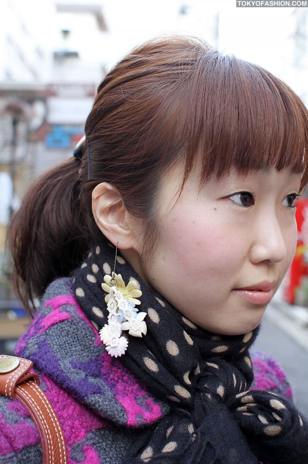 Flower Earrings in Harajuku
