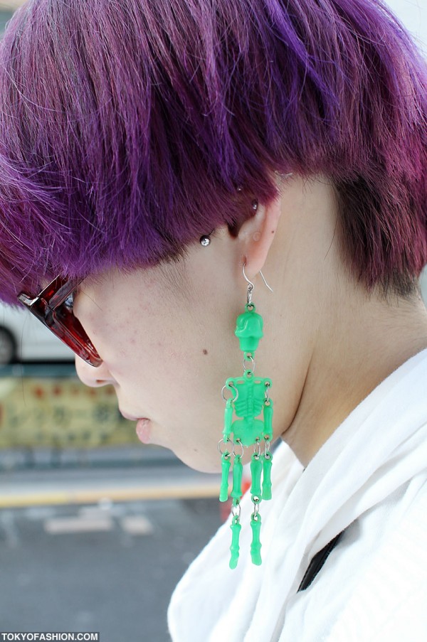 Skeleton Earring in Harajuku